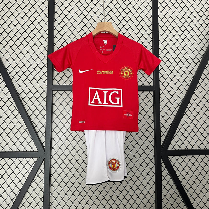 MANCHESTER UNITED ESPECIAL FINAL CHAMPHIONS LEAGUE I 07/08 CHILDREN'S SET (RETRO)